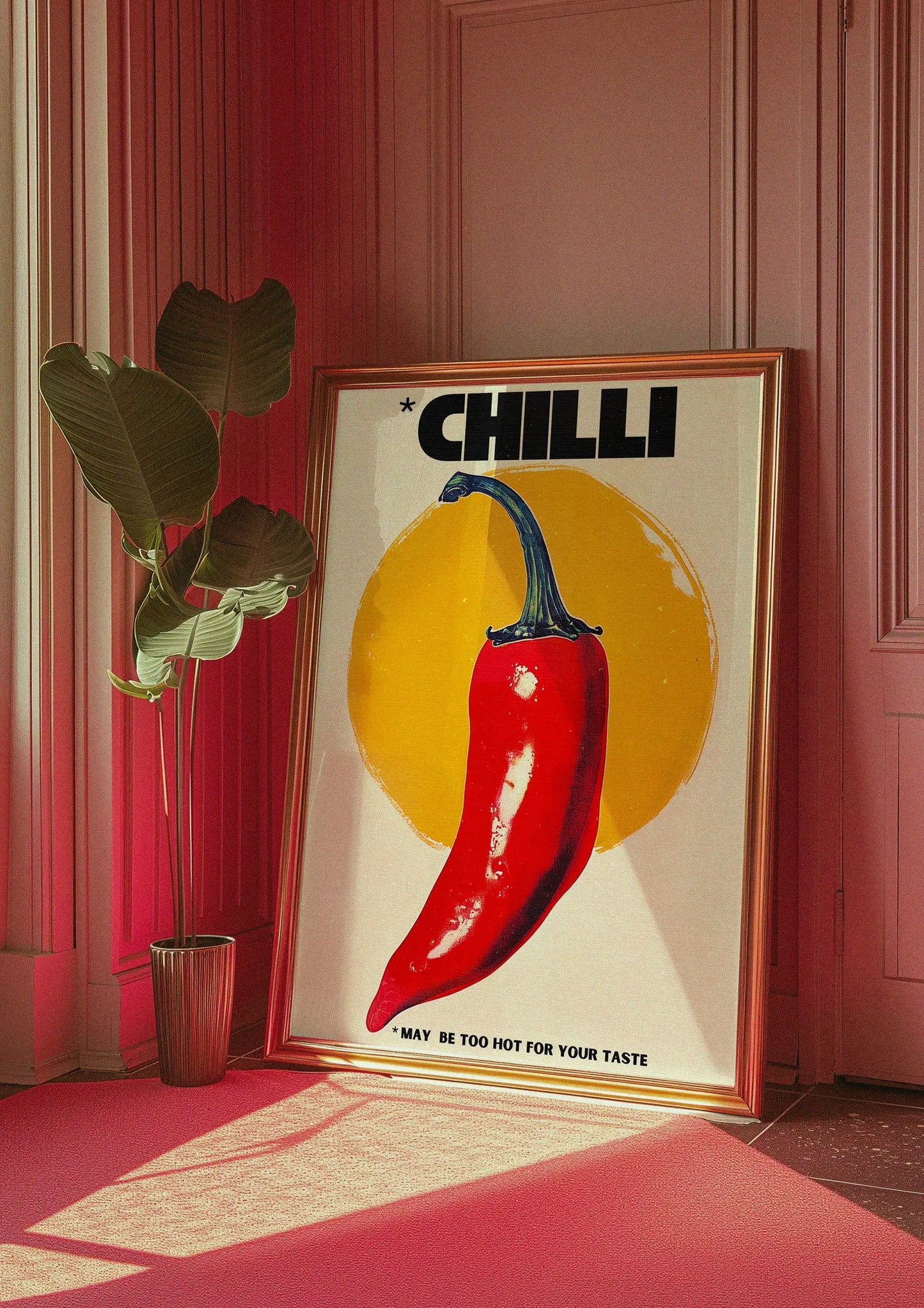 Chilli Pepper Poster: 70s Retro Kitchen Wall Art (Digital Download)